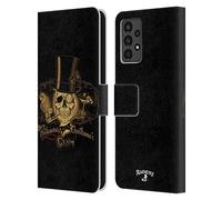 Head Case Designs Officially Licensed Alchemy Gothic Gentlemens Club Skull Leather Wallet Case Compatible With Samsung Galaxy A13 (2022)