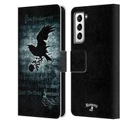 Head Case Designs Officially Licensed Alchemy Gothic Nevermore Wing Leather Wallet Case Compatible With Samsung Galaxy S21 5G
