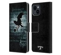 Head Case Designs Officially Licensed Alchemy Gothic Nevermore Wing Leather Wallet Case Compatible With Apple iPhone 15