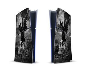 Head Case Designs Officially Licensed Alchemy Gothic Nine Lives Of Poe Skull Cat Gothic Vinyl Sticker Gaming Skin Decal Cover Compatible With Sony PlayStation 5 PS5 Slim Digital Edition Console