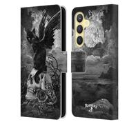 Head Case Designs Officially Licensed Alchemy Gothic Nine Lives Of Poe Skull Cats Leather Wallet Case Compatible With Samsung Galaxy S24 5G