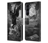 Head Case Designs Officially Licensed Alchemy Gothic Nine Lives Of Poe Skull Cats Leather Wallet Case Compatible With Samsung Galaxy A35 5G