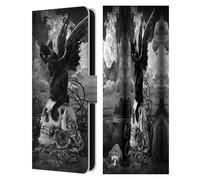 Head Case Designs Officially Licensed Alchemy Gothic Nine Lives Of Poe Skull Cats Leather Wallet Case Compatible With Samsung Galaxy S25 FE