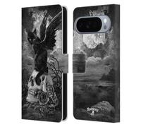 Head Case Designs Officially Licensed Alchemy Gothic Nine Lives Of Poe Skull Cats Leather Wallet Case Compatible With Google Pixel 10 Pro XL