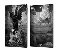 Head Case Designs Officially Licensed Alchemy Gothic Nine Lives Of Poe Skull Cats Leather Wallet Case Compatible With Apple iPad 10.2 2019/2020/2021