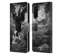 Head Case Designs Officially Licensed Alchemy Gothic Nine Lives Of Poe Skull Cats Leather Wallet Case Compatible With Samsung Galaxy A36 5G