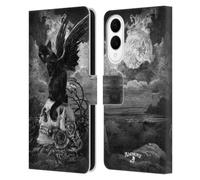 Head Case Designs Officially Licensed Alchemy Gothic Nine Lives Of Poe Skull Cats Leather Wallet Case Compatible With Samsung Galaxy S25 Edge