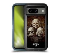 Head Case Designs Officially Licensed Alchemy Gothic No Evil Three Skull Skull Ultra-Armoured Shockproof Case [Military Grade Protection] Compatible With Google Pixel 8