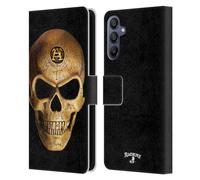 Head Case Designs Officially Licensed Alchemy Gothic Omega Skull Leather Wallet Case Compatible With Samsung Galaxy A15