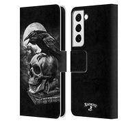 Head Case Designs Officially Licensed Alchemy Gothic Poe's Raven Wing Leather Wallet Case Compatible With Samsung Galaxy S22 5G