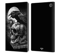 Head Case Designs Officially Licensed Alchemy Gothic Poe's Raven Wing Leather Wallet Case Compatible With Amazon Fire Max 11 2023