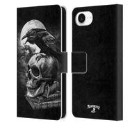 Head Case Designs Officially Licensed Alchemy Gothic Poe's Raven Wing Leather Wallet Case Compatible With Apple iPhone 16e / iPhone 17e