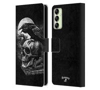 Head Case Designs Officially Licensed Alchemy Gothic Poe's Raven Wing Leather Wallet Case Compatible With Samsung Galaxy A14 5G