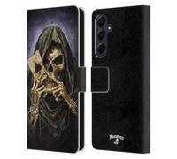 Head Case Designs Officially Licensed Alchemy Gothic Reaper's Ace Skull And Cards Leather Wallet Case Compatible With Samsung Galaxy A55 5G