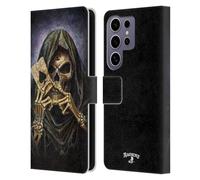 Head Case Designs Officially Licensed Alchemy Gothic Reaper's Ace Skull And Cards Leather Wallet Case Compatible With Samsung Galaxy S25 Ultra