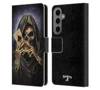 Head Case Designs Officially Licensed Alchemy Gothic Reaper's Ace Skull And Cards Leather Wallet Case Compatible With Samsung Galaxy S25