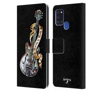 Head Case Designs Officially Licensed Alchemy Gothic Rock'it 56 Guitar Illustration Leather Wallet Case Compatible With Samsung Galaxy A21s (2020)