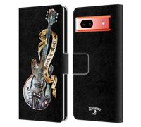 Head Case Designs Officially Licensed Alchemy Gothic Rock'it 56 Guitar Illustration Leather Wallet Case Compatible With Google Pixel 7a