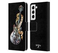 Head Case Designs Officially Licensed Alchemy Gothic Rock'it 56 Guitar Illustration Leather Wallet Case Compatible With Samsung Galaxy S22 5G