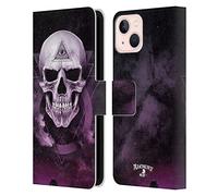 Head Case Designs Officially Licensed Alchemy Gothic The Void Geometric Skull Leather Wallet Case Compatible With Apple iPhone 13