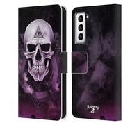 Head Case Designs Officially Licensed Alchemy Gothic The Void Geometric Skull Leather Wallet Case Compatible With Samsung Galaxy S21 5G