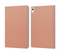 Head Case Designs Officially Licensed Alyn Spiller Carbon Fibre Rose Gold Leather Wallet Case Compatible With Apple iPad Air 13 2024/2025
