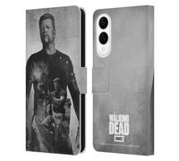 Head Case Designs Officially Licensed AMC The Walking Dead Abraham Double Exposure Leather Wallet Case Compatible With Samsung Galaxy S25 Edge