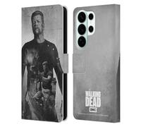 Head Case Designs Officially Licensed AMC The Walking Dead Abraham Double Exposure Leather Wallet Case Compatible With Samsung Galaxy S26 Ultra