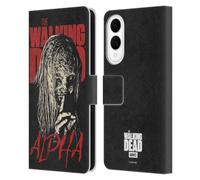 Head Case Designs Officially Licensed AMC The Walking Dead Alpha Season 10 Character Portraits Leather Wallet Case Compatible With Samsung Galaxy S25 Edge