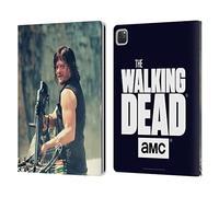Head Case Designs Officially Licensed AMC The Walking Dead Archer Daryl Dixon Leather Wallet Case Compatible With Apple iPad Pro 12.9 2020/2021/2022