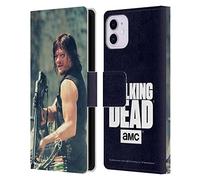 Head Case Designs Officially Licensed AMC The Walking Dead Archer Daryl Dixon Leather Wallet Case Compatible With Apple iPhone 11