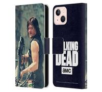Head Case Designs Officially Licensed AMC The Walking Dead Archer Daryl Dixon Leather Wallet Case Compatible With Apple iPhone 13