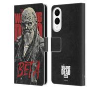 Head Case Designs Officially Licensed AMC The Walking Dead Beta Season 10 Character Portraits Leather Wallet Case Compatible With Samsung Galaxy S25 Edge