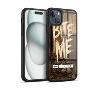 Head Case Designs Officially Licensed AMC The Walking Dead Bite Me Typography Gel Armour Case [Military Grade Protection] Compatible With Apple iPhone 15 Plus