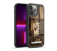 Head Case Designs Officially Licensed AMC The Walking Dead Bite Me Typography Gel Armour Case [Military Grade Protection] Compatible With Apple iPhone 13 Pro Max