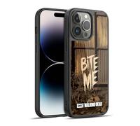 Head Case Designs Officially Licensed AMC The Walking Dead Bite Me Typography Gel Armour Case [Military Grade Protection] Compatible With Apple iPhone 14 Pro Max