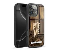 Head Case Designs Officially Licensed AMC The Walking Dead Bite Me Typography Gel Armour Case [Military Grade Protection] Compatible With Apple iPhone 16 Pro Max