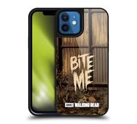 Head Case Designs Officially Licensed AMC The Walking Dead Bite Me Typography Gel Armour Case [Military Grade Protection] Compatible With Apple iPhone 12 / iPhone 12 Pro
