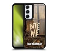Head Case Designs Officially Licensed AMC The Walking Dead Bite Me Typography Gel Armour Case [Military Grade Protection] Compatible With Samsung Galaxy A55 5G