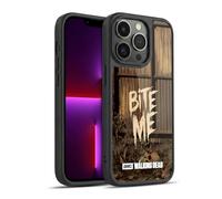 Head Case Designs Officially Licensed AMC The Walking Dead Bite Me Typography Gel Armour Case [Military Grade Protection] Compatible With Apple iPhone 13 Pro