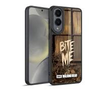 Head Case Designs Officially Licensed AMC The Walking Dead Bite Me Typography Gel Armour Case [Military Grade Protection] Compatible With Samsung Galaxy S25 Edge