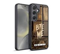 Head Case Designs Officially Licensed AMC The Walking Dead Bite Me Typography Gel Armour Case [Military Grade Protection] Compatible With Samsung Galaxy S24 5G