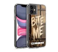 Head Case Designs Officially Licensed AMC The Walking Dead Bite Me Typography Gel Case [Military Grade Protection] Compatible with Apple iPhone 11 and Compatible with MagSafe