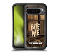 Head Case Designs Officially Licensed AMC The Walking Dead Bite Me Typography Ultra-Armoured Shockproof Case [Military Grade Protection] Compatible With Google Pixel 9 Pro XL
