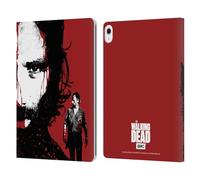 Head Case Designs Officially Licensed AMC The Walking Dead Bloody Face Rick Gore Leather Wallet Case Compatible With Apple iPad Air 13 2024/2025