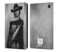 Head Case Designs Officially Licensed AMC The Walking Dead Carl Double Exposure Leather Wallet Case Compatible With Amazon Fire 7 2022