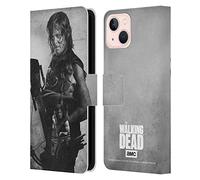 Head Case Designs Officially Licensed AMC The Walking Dead Daryl Double Exposure Leather Wallet Case Compatible With Apple iPhone 13