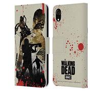Head Case Designs Officially Licensed AMC The Walking Dead Daryl Full Silhouettes Leather Wallet Case Compatible With Apple iPhone XR
