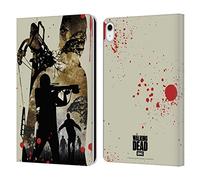 Head Case Designs Officially Licensed AMC The Walking Dead Daryl Full Silhouettes Leather Wallet Case Compatible With Apple iPad 10.9 2022/2025
