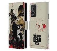 Head Case Designs Officially Licensed AMC The Walking Dead Daryl Full Silhouettes Leather Wallet Case Compatible With Galaxy A52 / A52s / 5G (2021)